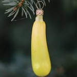 Yellow Zucchini Glass Ornament